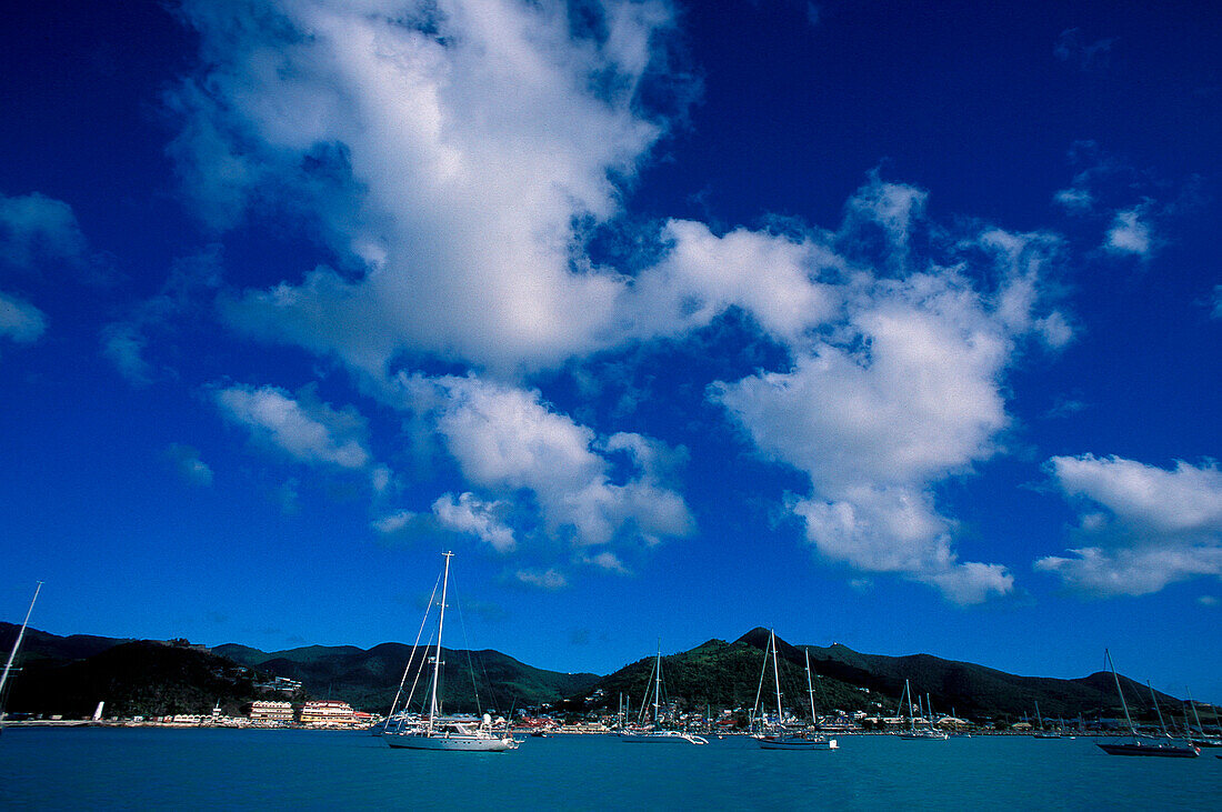 Sailing ships, Sint Maarten Caribbean, America