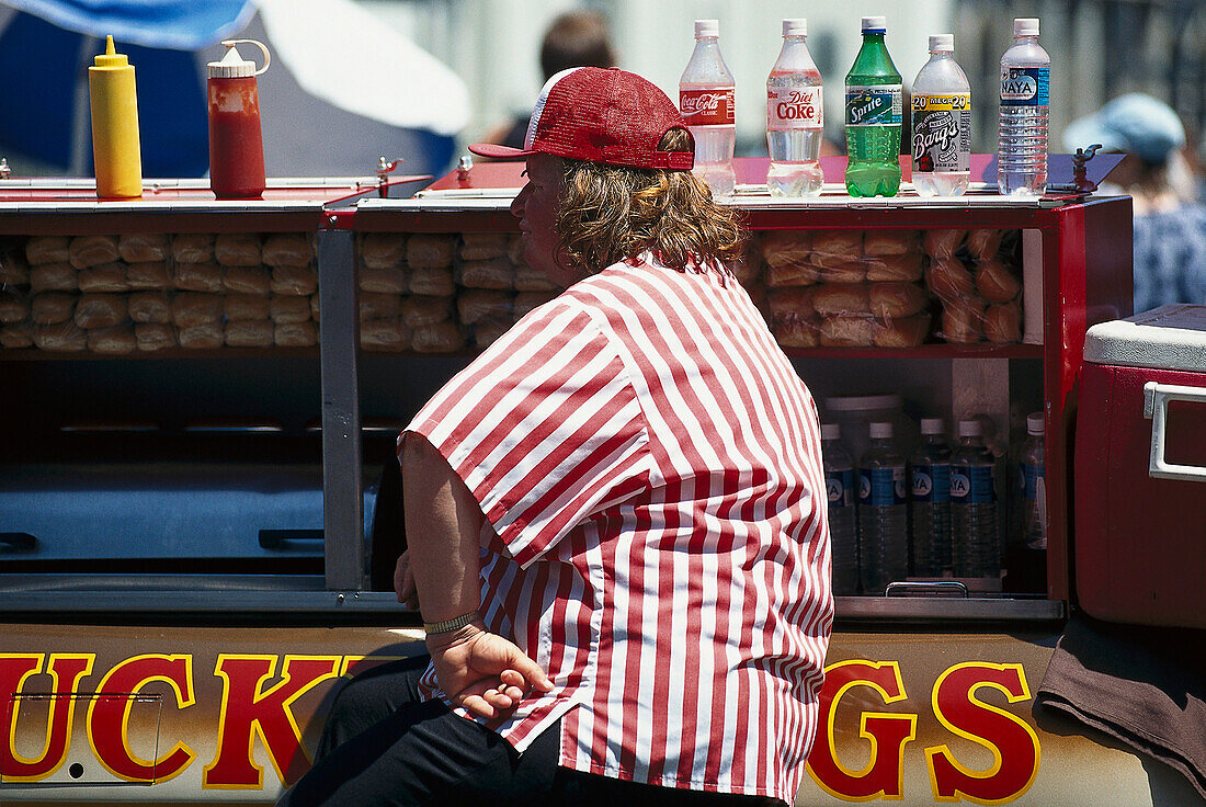 Sandwich seller, St. Petersburg Florida, USA