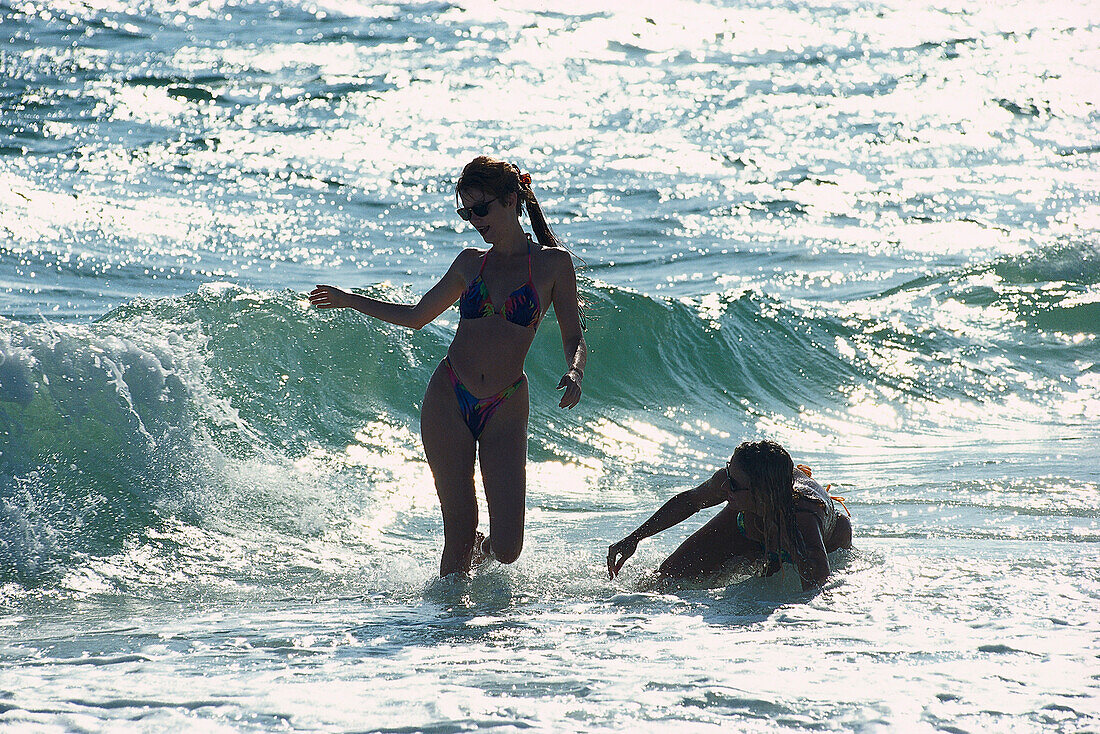 Panama City Beach, Swimming girls Florida, USA