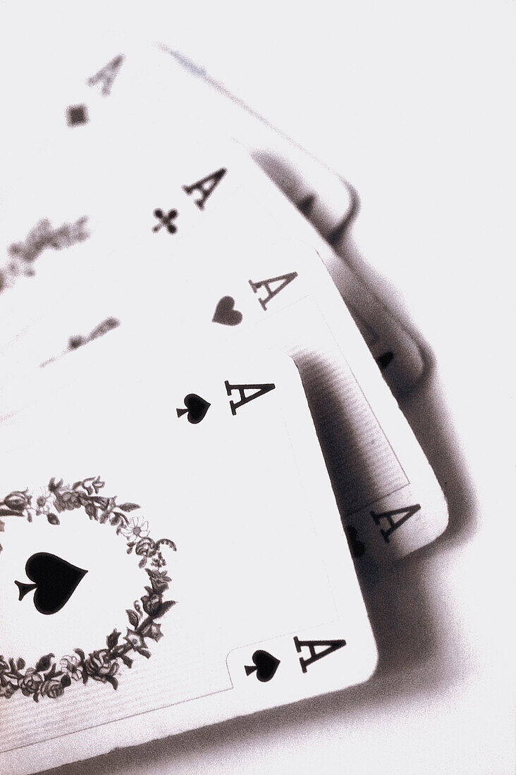 Card game, four aces