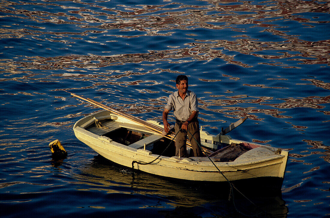 Fischer am Hafen, Chania, Kreta Griechenland