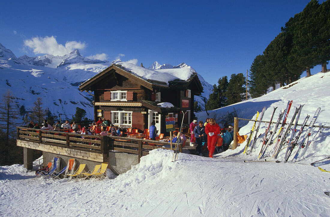 Tonis Huette, Skihuette, Zermatt, Wallis Schweiz