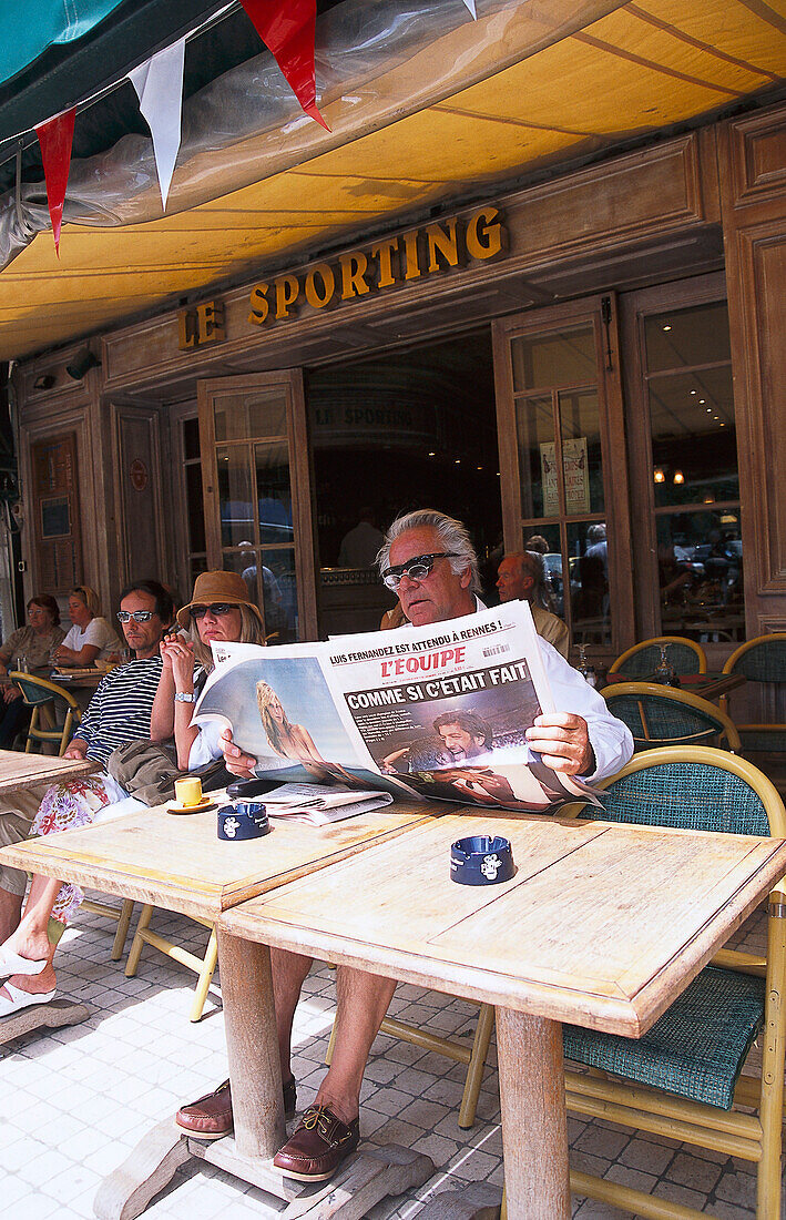 Café, Le Sporting, St. Tropez Côte d'Azur, France
