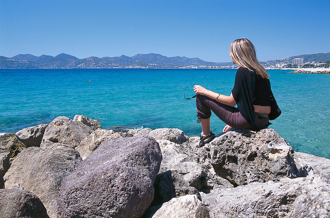 Beach, Plage du Midi, Cannes Cote d'Azur, France