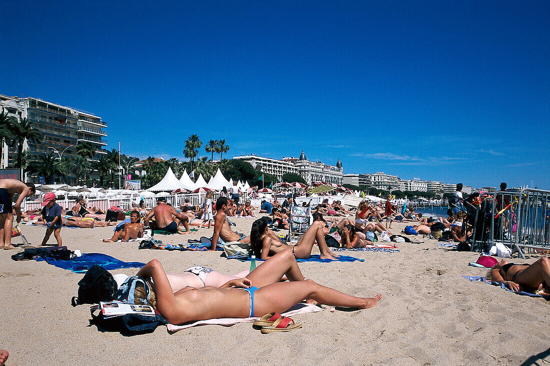 Plage de la Croisette, Cannes Côte d'Azur, France