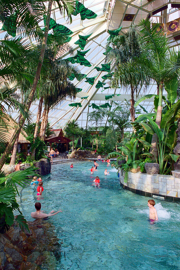 Indoor swimming pool, Center Parcs, De Femhof Netherlands