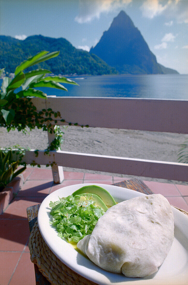 Caribbian, indian speciality Roti, restaurant The, St. Lucia, Caribbean