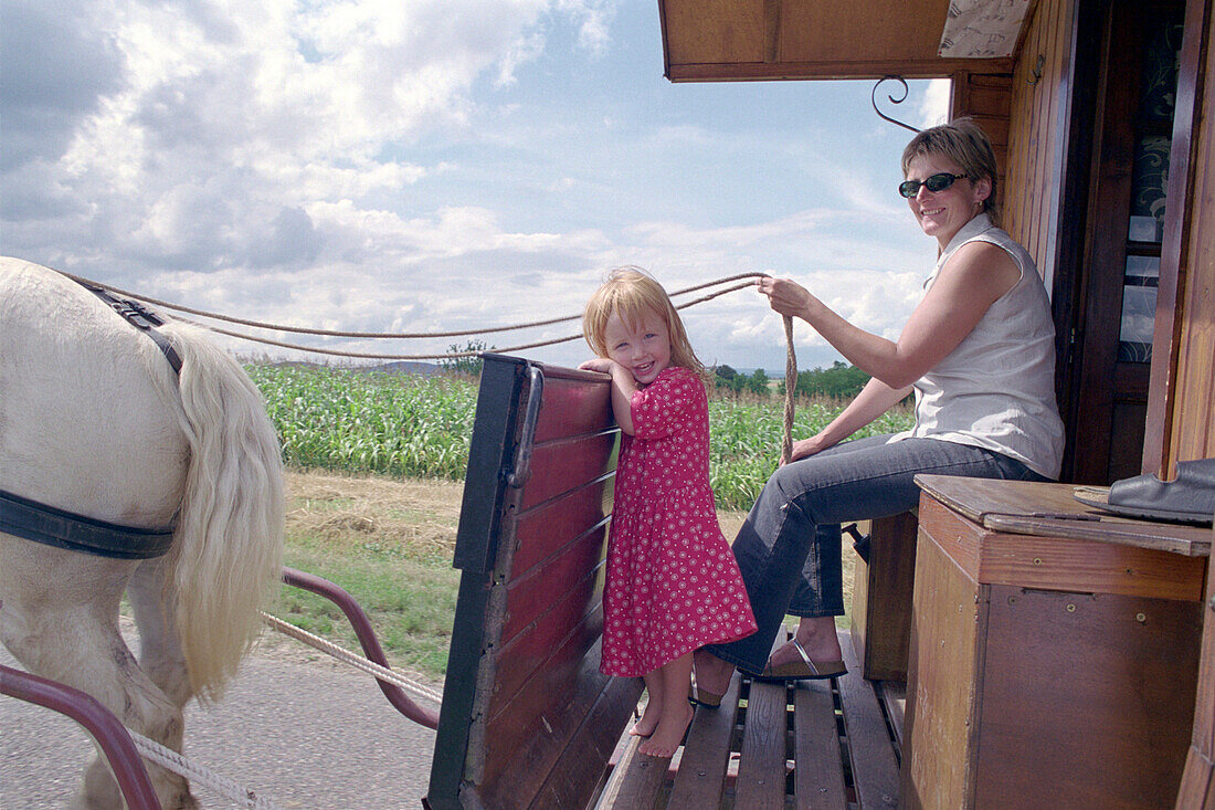 Family on Coach box, Vogesen France