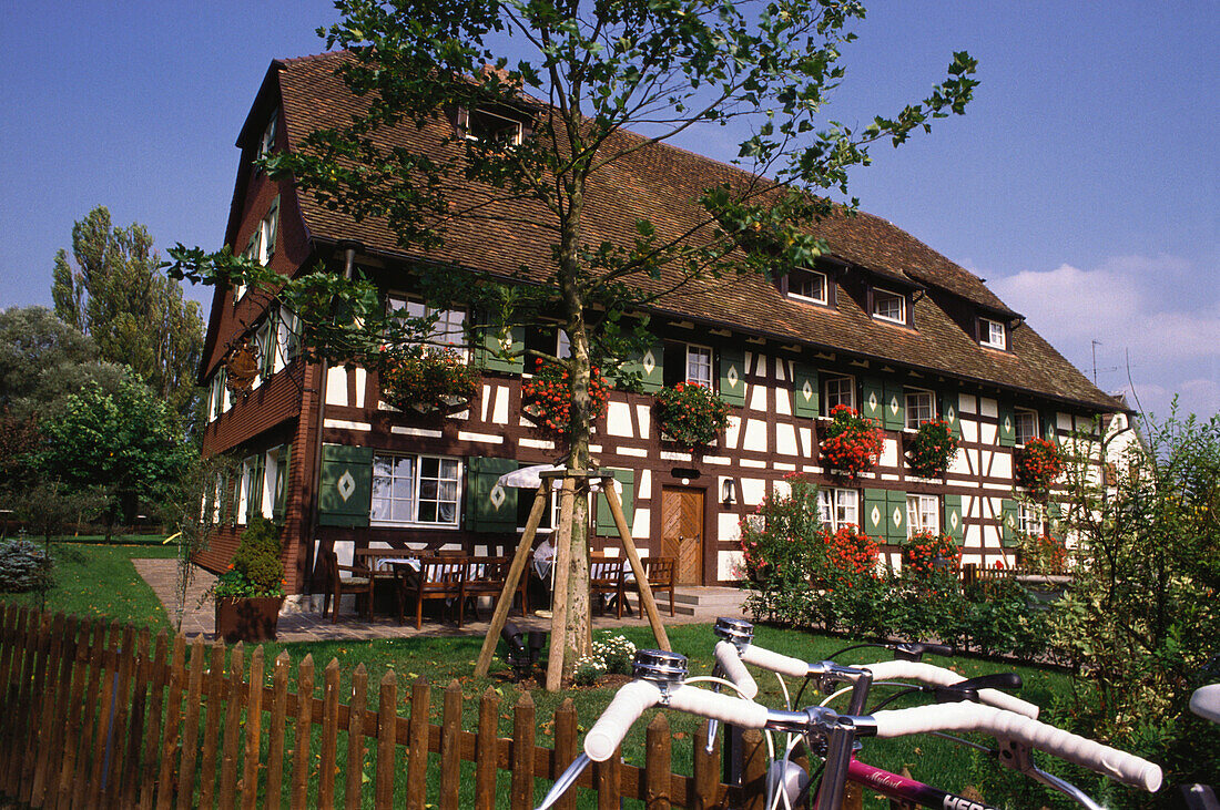 Fachwerkhaus, Seefelden, Bodensee, Baden Württemberg, Deutschland