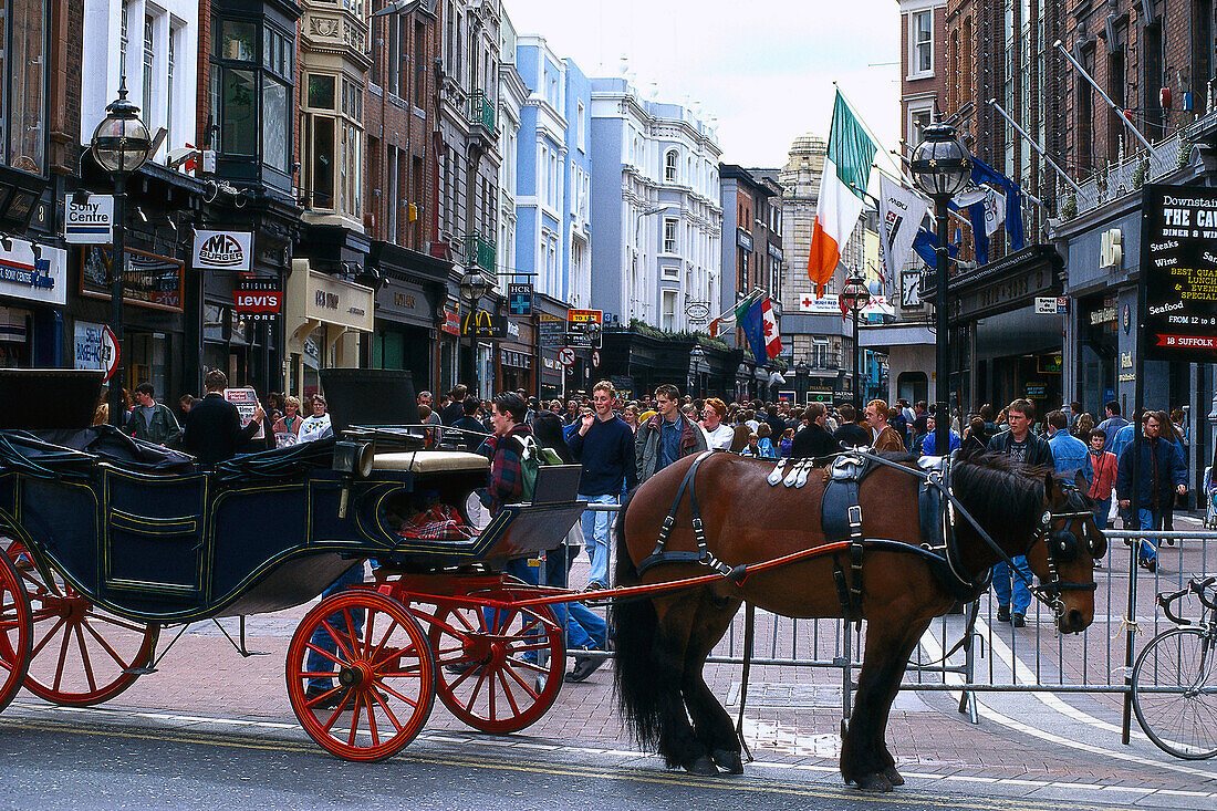 Horse-drawn Carriage, Westmore Street Dublin, Ireland