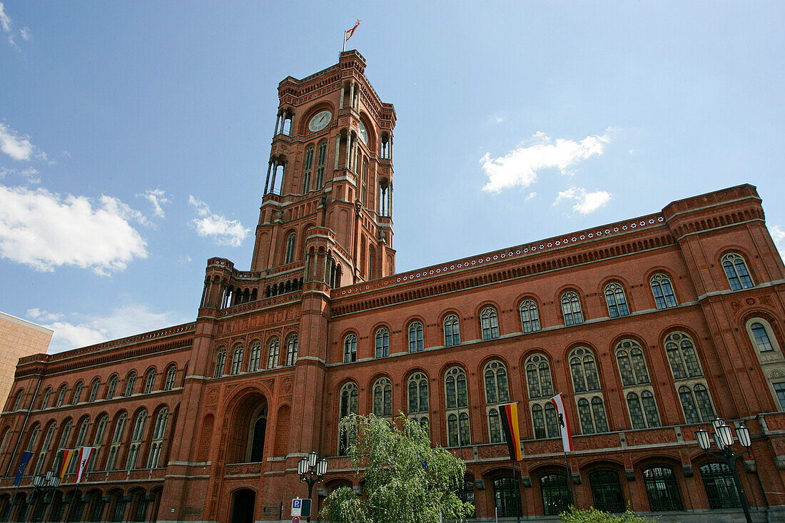 Blick von Berliner Rathaus, Rotes Rathaus, Berlin, Deutschland