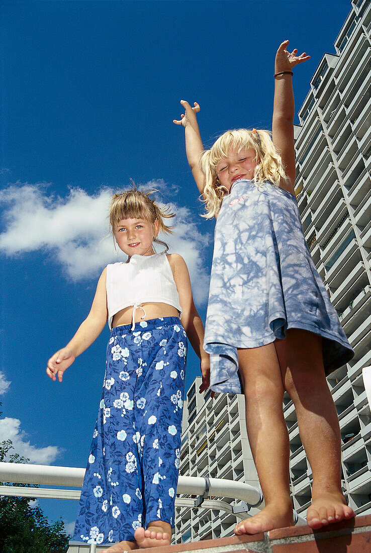 Two Girls, Children, Munich, Olympic Village People