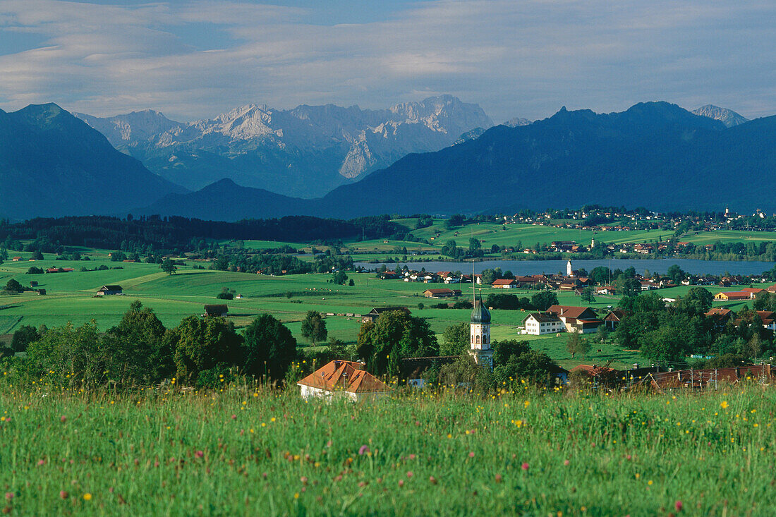 Foothills of Bavarian Alps, Upper Bavaria, Germany