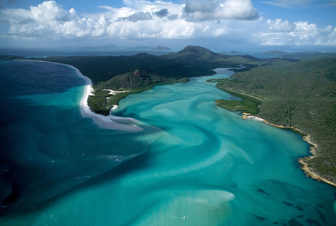 Aerial view of Whitsunday Island, Queensland, Australia