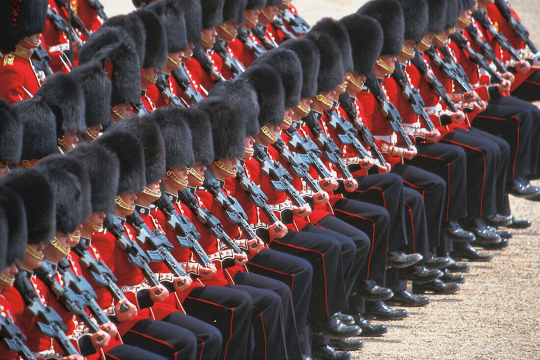 Changing of the Guards, Soldaten bei der Wachablösung, Whitehall, London, England, Großbritannien, Europa