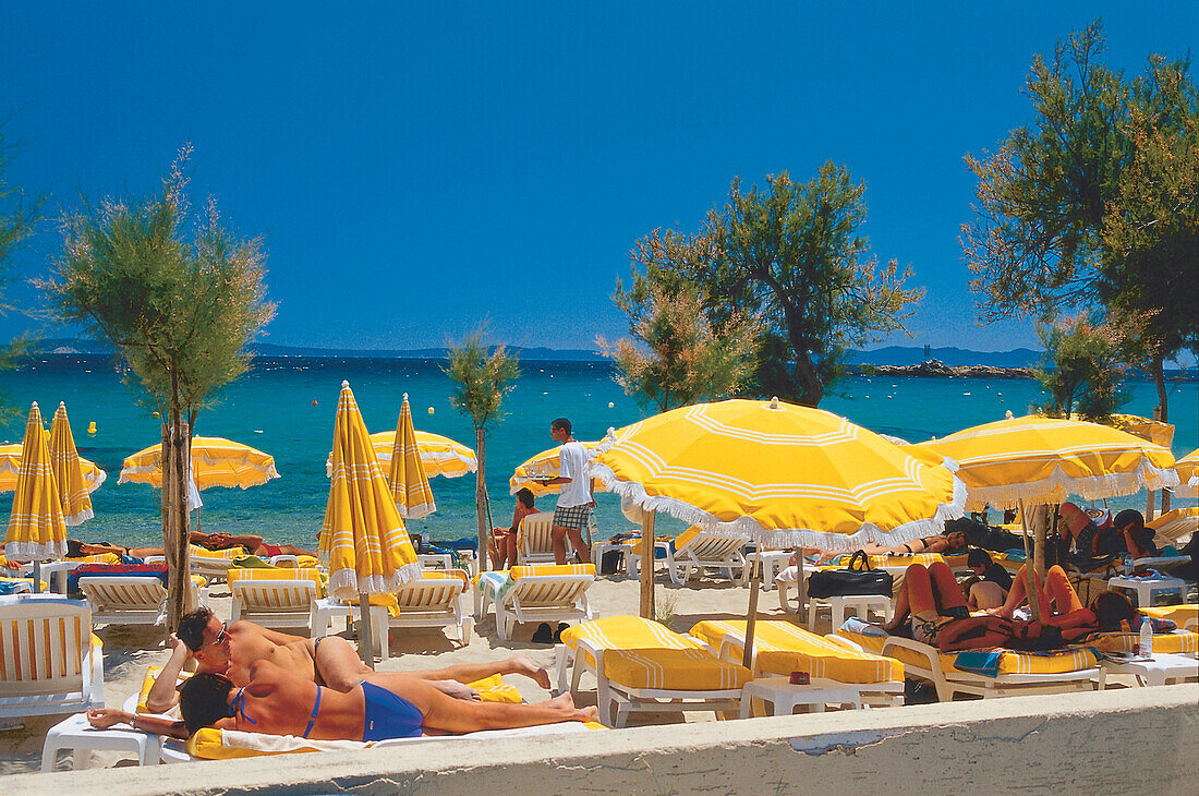 Strandleben, Cote d'Azur, Frankreich