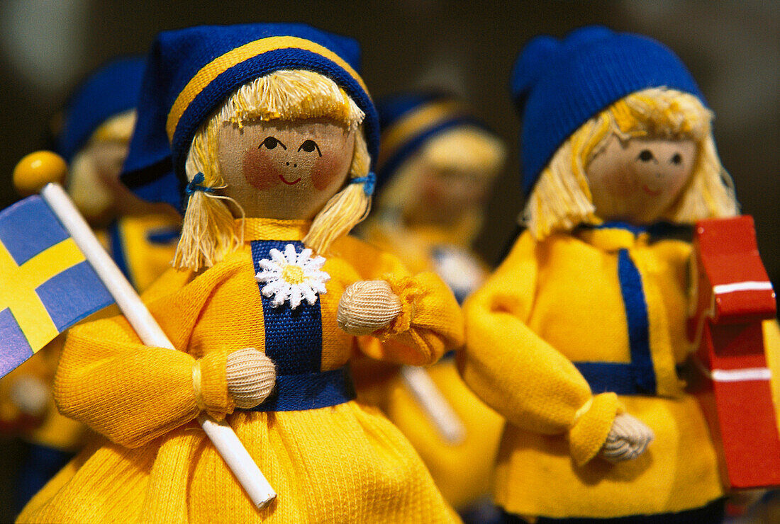 Puppen, swedische Souvenirs, Stockholm, Schweden