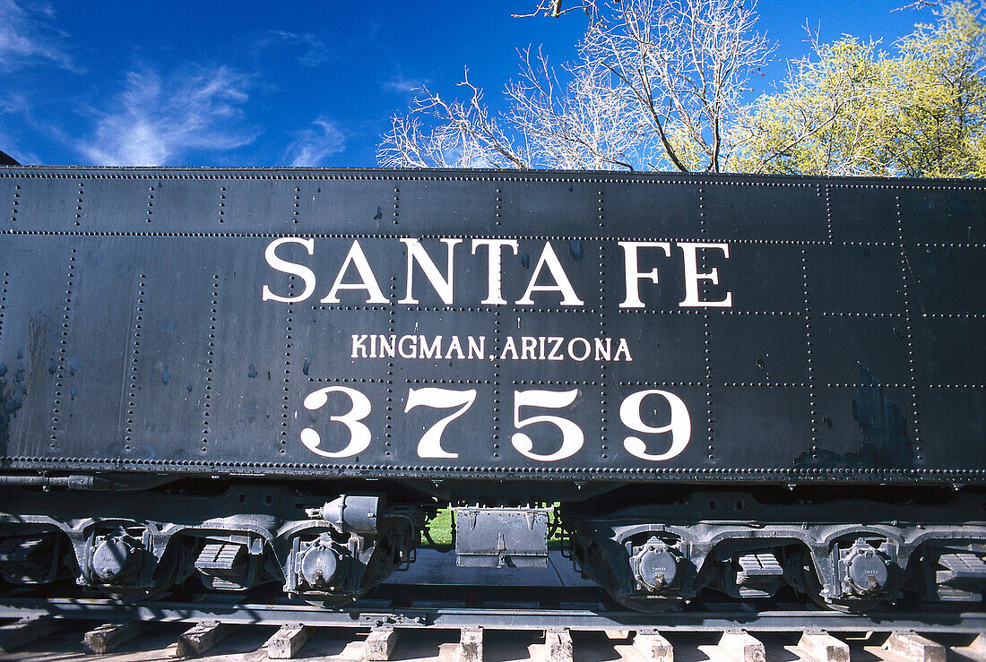 Historical railroad car, Route 66, Arizona USA
