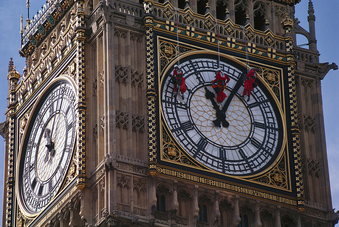 Putzmänenr von Big Ben, Big Ben Uhr, London, England, Großbritanien