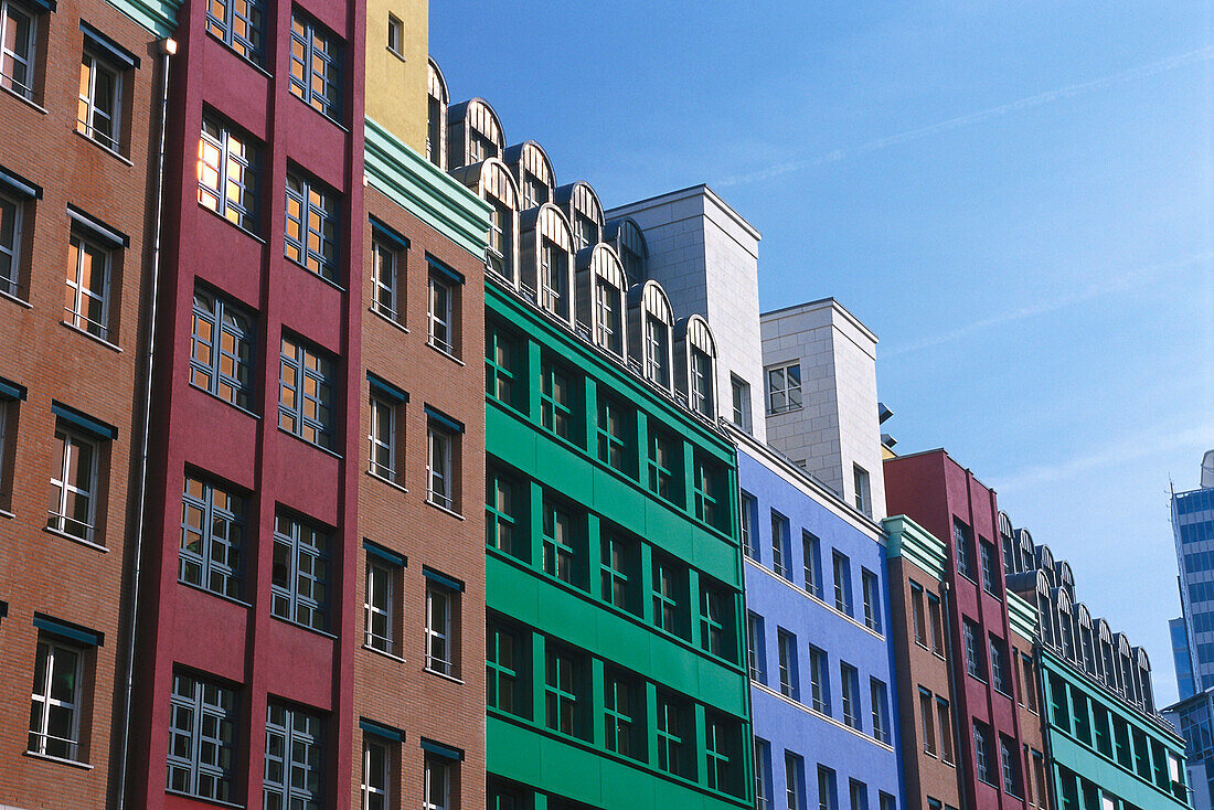 Colourful buildings, Berlin Mitte, Berlin, Germany