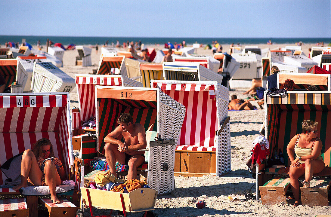 St. Peter Ording beach, Beach of St. Peter Ording , Schleswig-Holstein, Germany