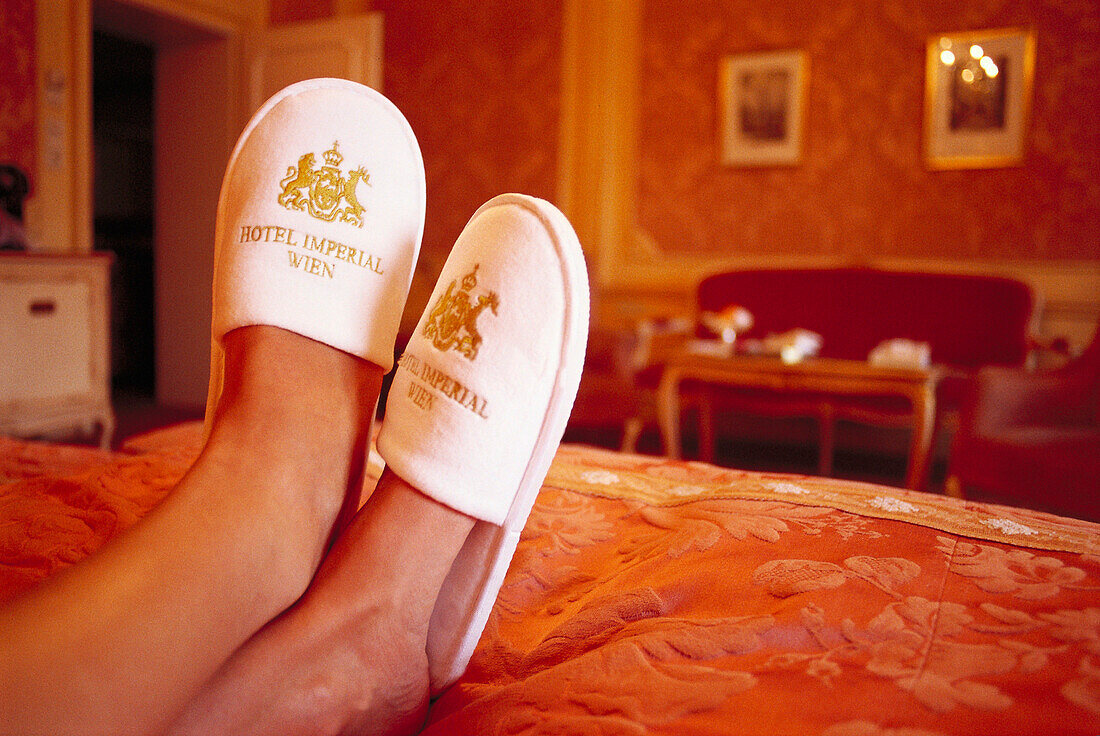 Feet up, Hotel Imperial, Vienna, Austria