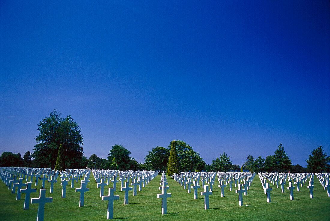 Amerikanischer Friedhof von Colleville-sur-Mer, Normandie, Frankreich