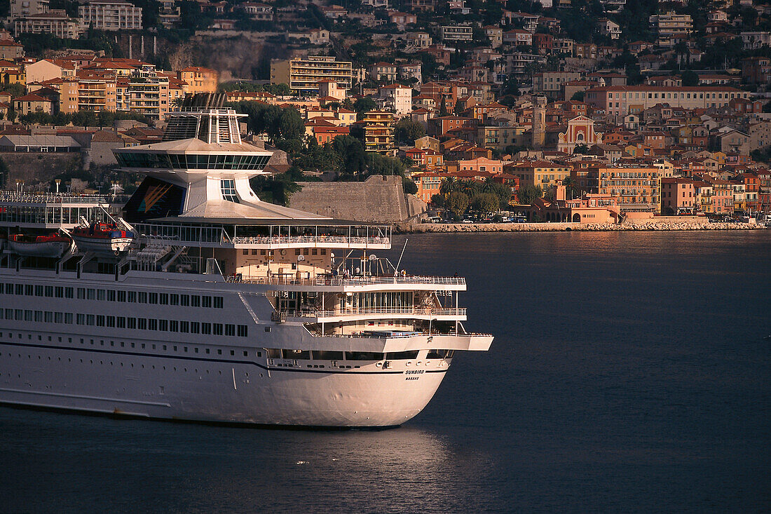 MS Sunbird Cruise ship, Villefranche, Cote d´Azur, Alpes Maritimes Provence, France