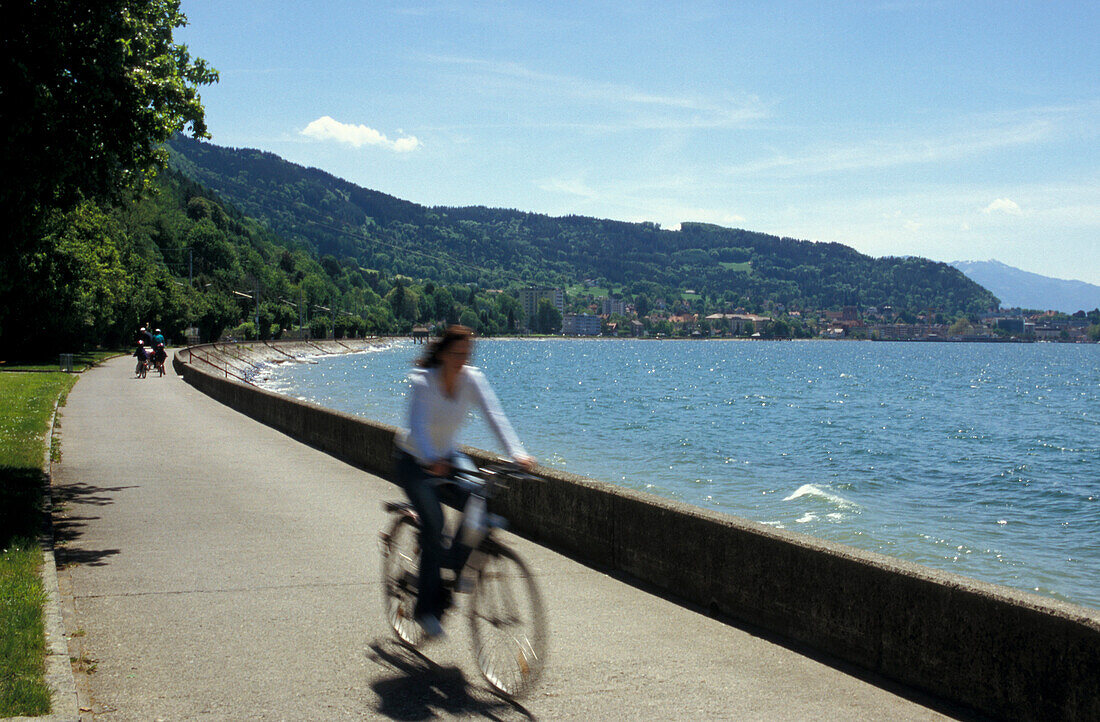 Cycling over German border, Lake of Constance Austria