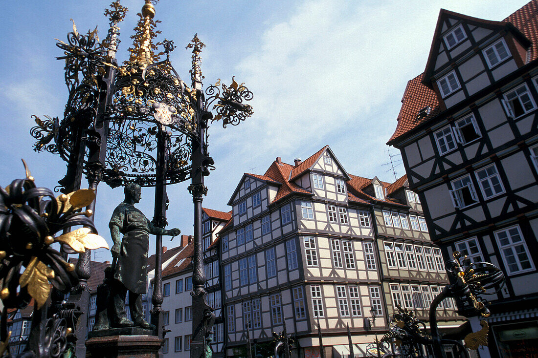 Timbered houses in the old town of Hannover, Lower Saxony, Germany