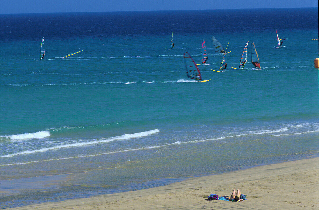 Playa de Sotavento de Jandia, Fuerteventura, Kanarische Inseln, Spanien, Europa