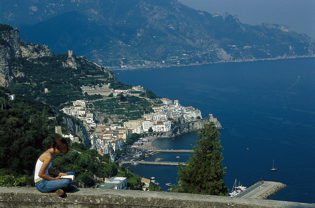 View from Conca dei Marini, Amalfi Italy