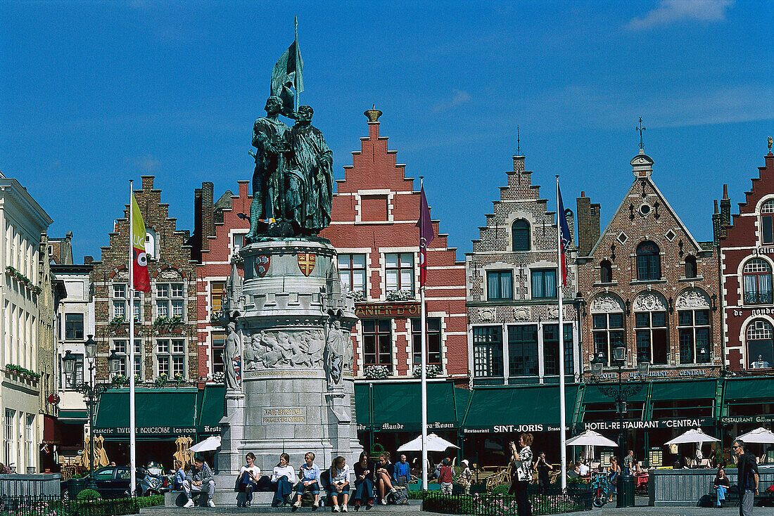 Restaurants, Great Market, Bruegge Belgium
