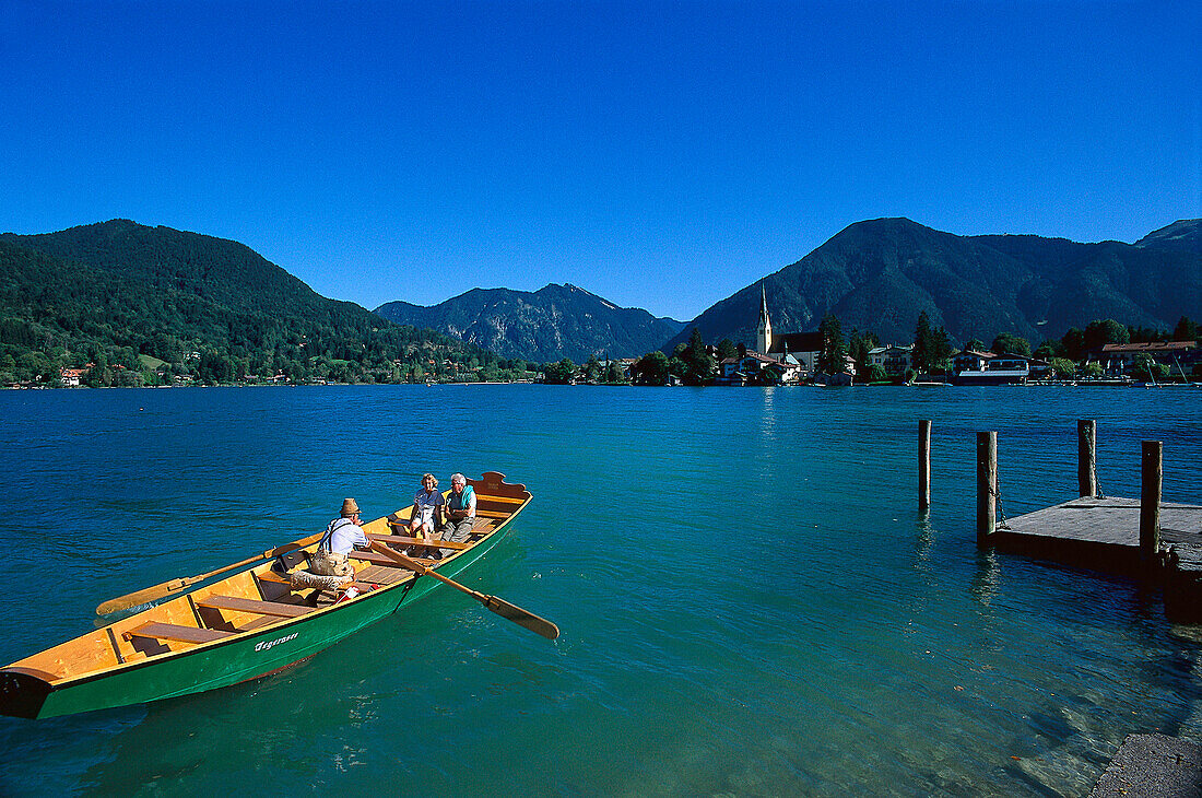 Rowing boat ferry, Tegernsee-Rottach-Egern Bavaria, Germany