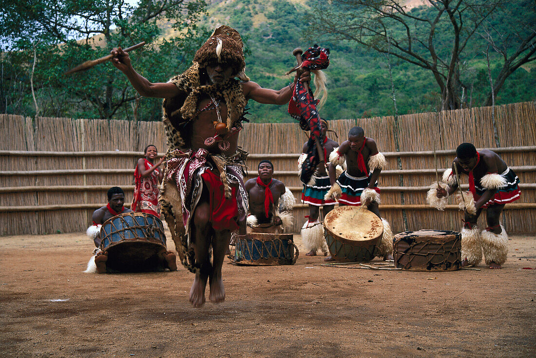Dancing show  for Tourists , , Village near Ezulwini Swasiland, South Africa