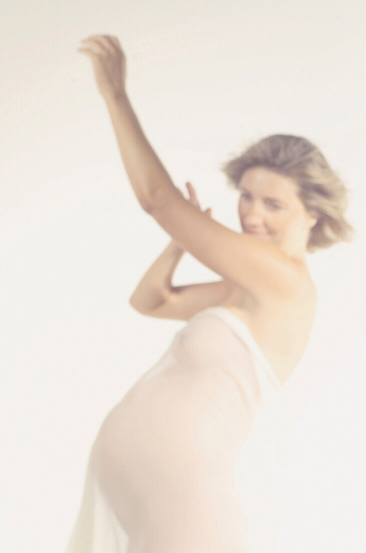Pregnant woman, people dancing woman