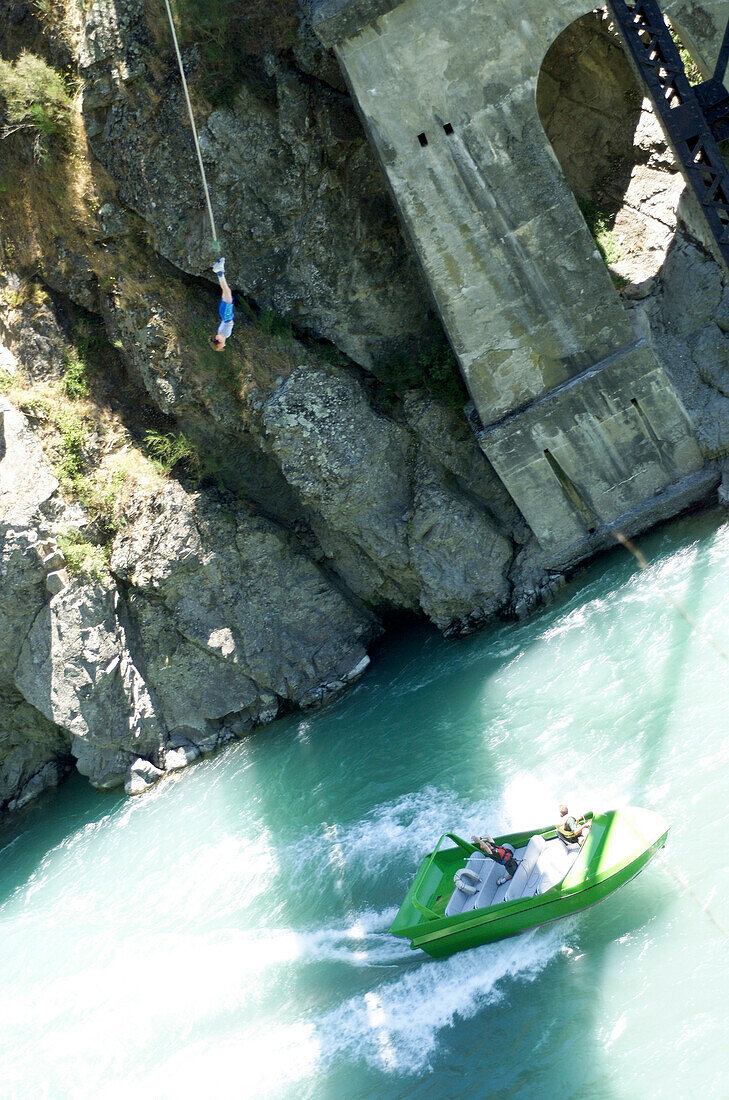 Bungeejumping in newzealand, landscape river