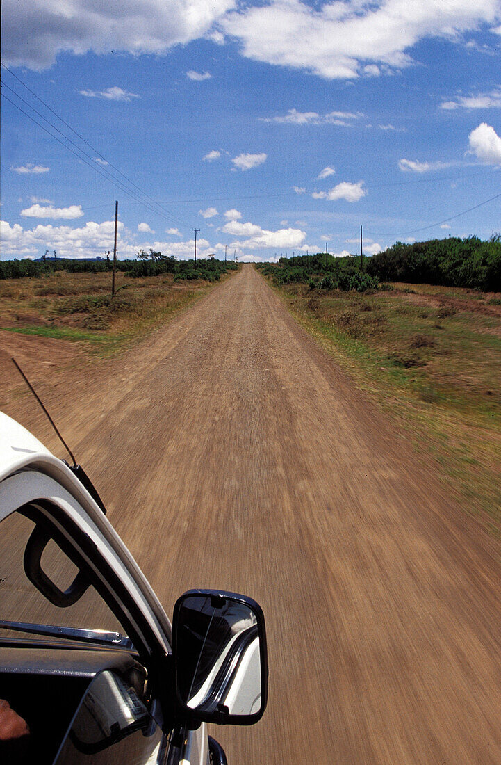 Car on street, travel road