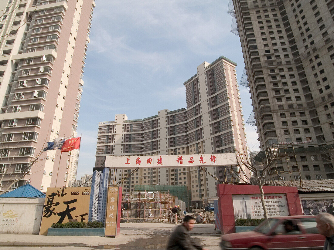 Gebäude im Bau, Shanghai, China