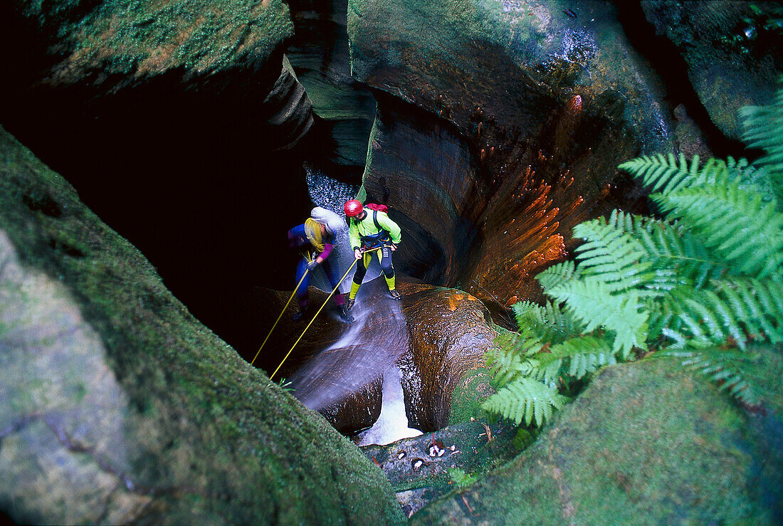 Canyoning, Claustral Canyon, Blue Mountains, New South Wales Australia