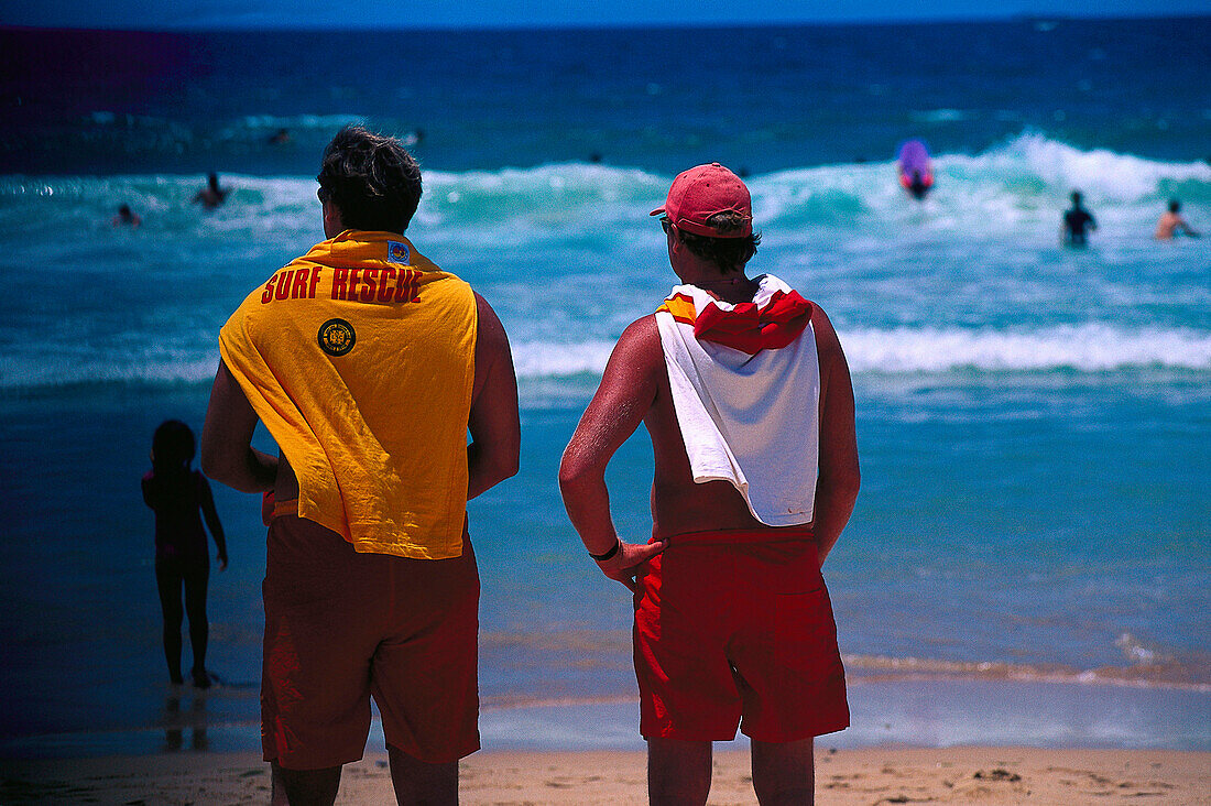 Lifeguard, Rueckansicht, Manly Beach, NSW Australien