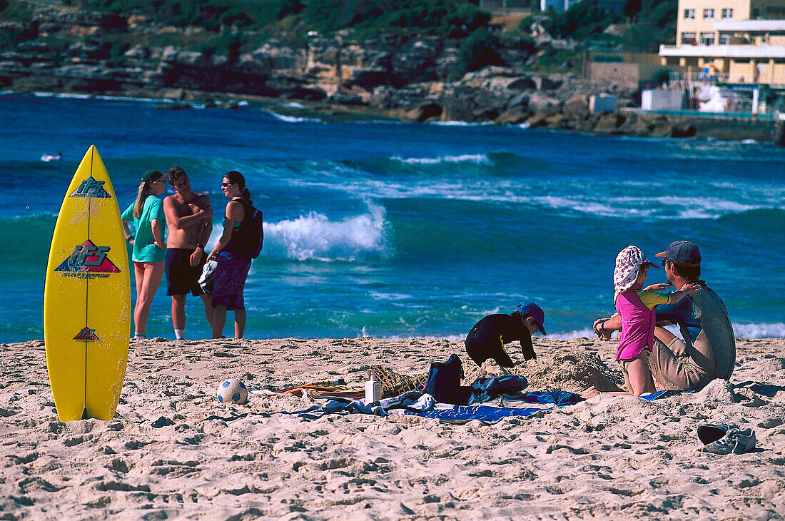 Strandleben, Bondi Beach, NSW Australien