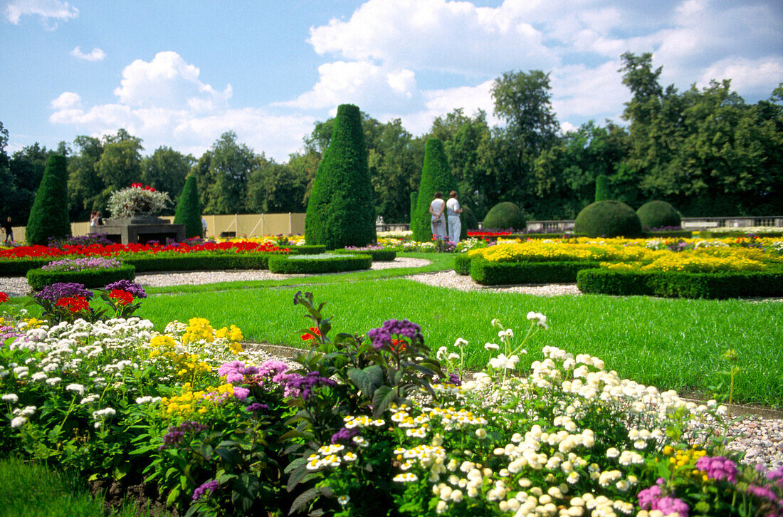 Baroque gardens in Wilanow Park in Warsaw, Warsaw, Poland