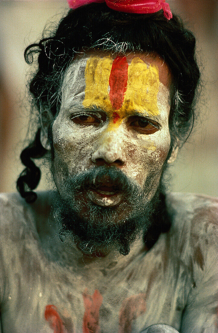 Bemalter Sadhu, Indien