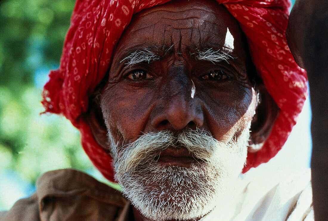 Alter Mann mit Turban, Indien