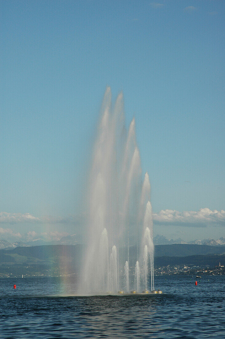 Water column, Lake Zurich, Zürich, Schweiz, Europa