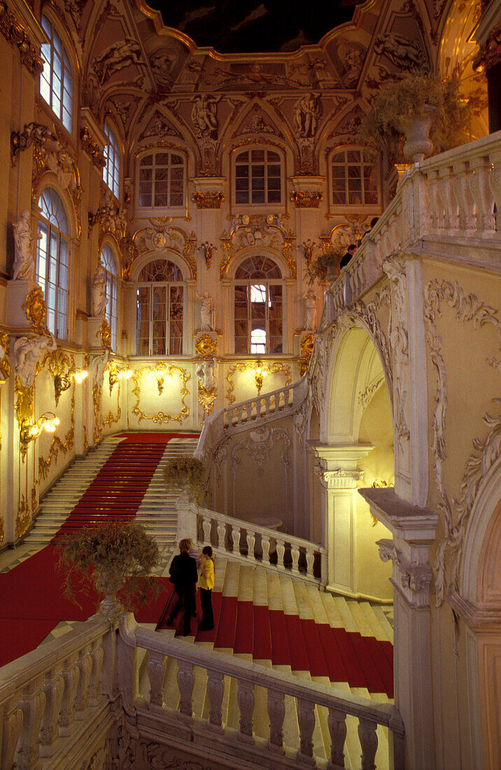 Interior view of the Hermitage, St. Petersburg, Russia, Europe