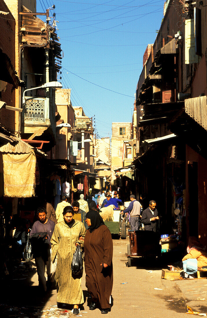 Mellah, Altes jüdisches Viertel in Marrakesch, Marokko