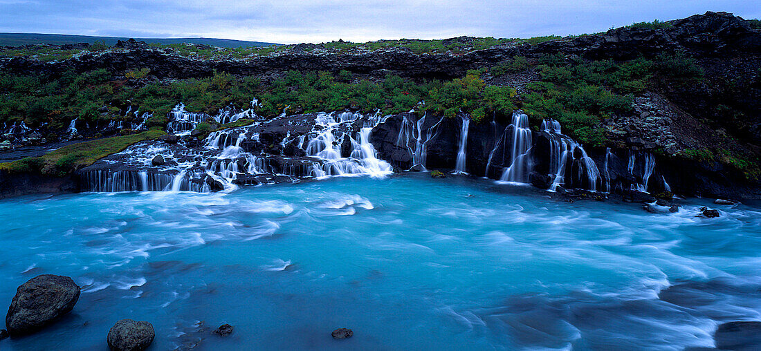 Wasserfall, Hraunfossar, Island