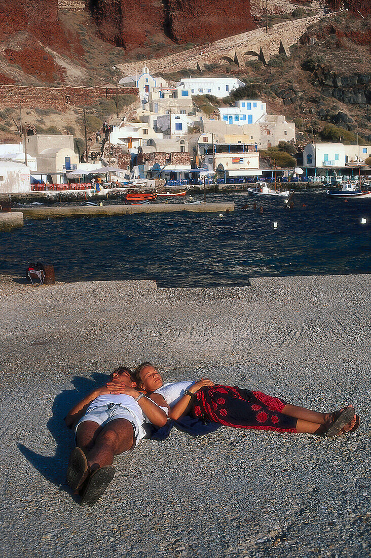 Ammouthi-Bucht, Oia, Santorin, Kykladen Griechenland